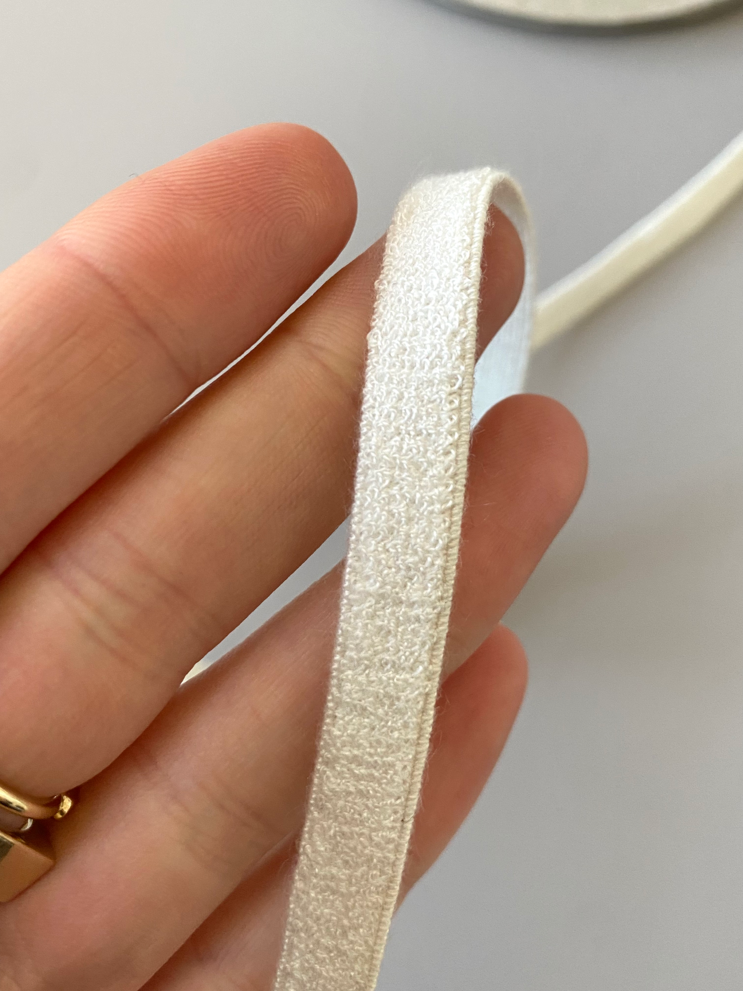 9 mm Tencel Flat Elastic – White