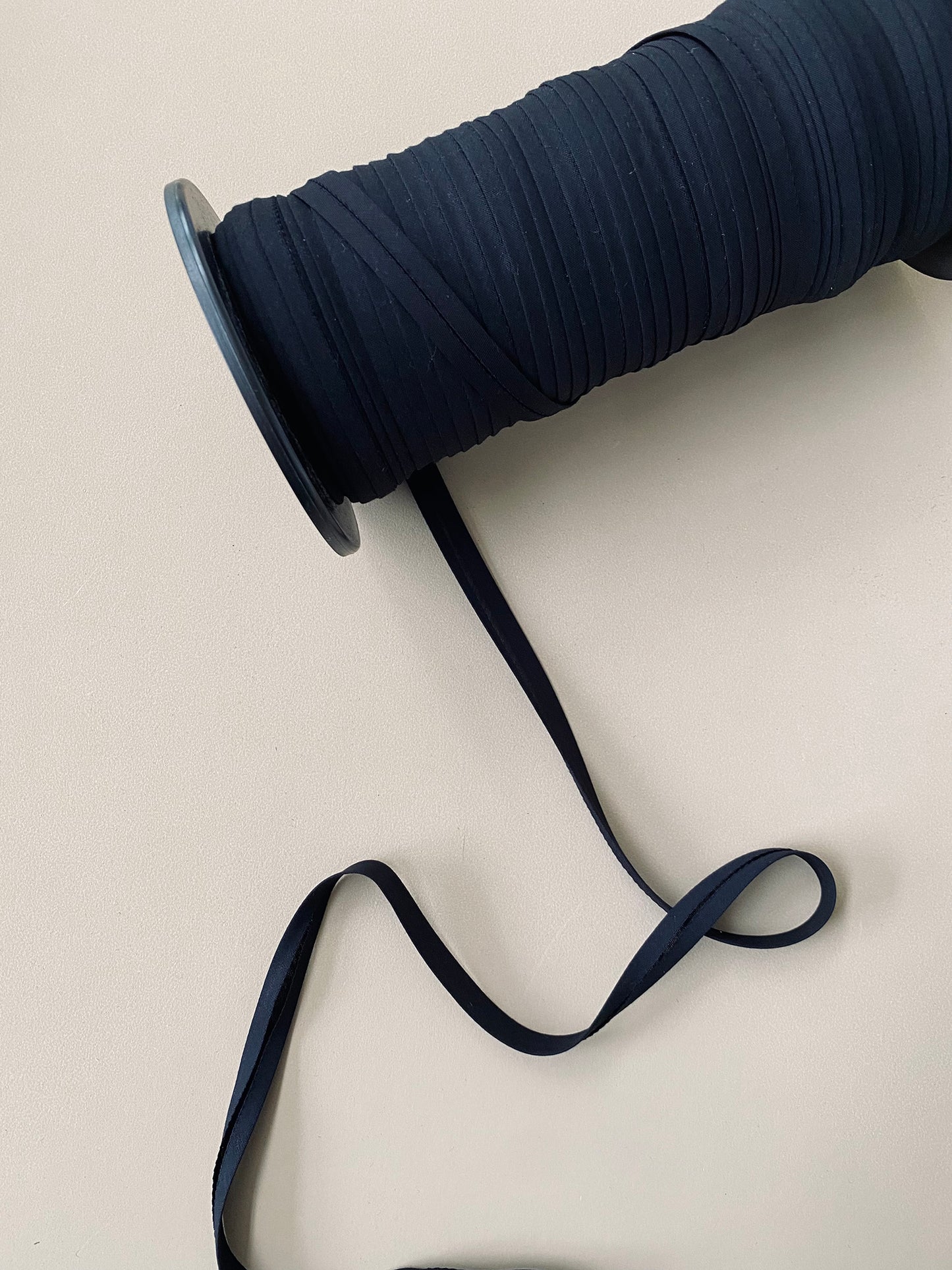 12mm Full Fold Bias Binding Tape - Organic Cotton - Black