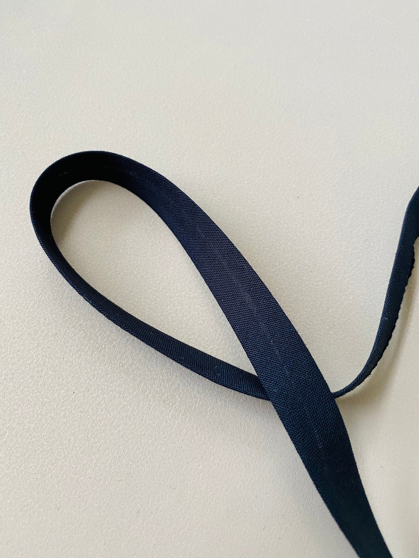 12mm Full Fold Bias Binding Tape - Organic Cotton - Black