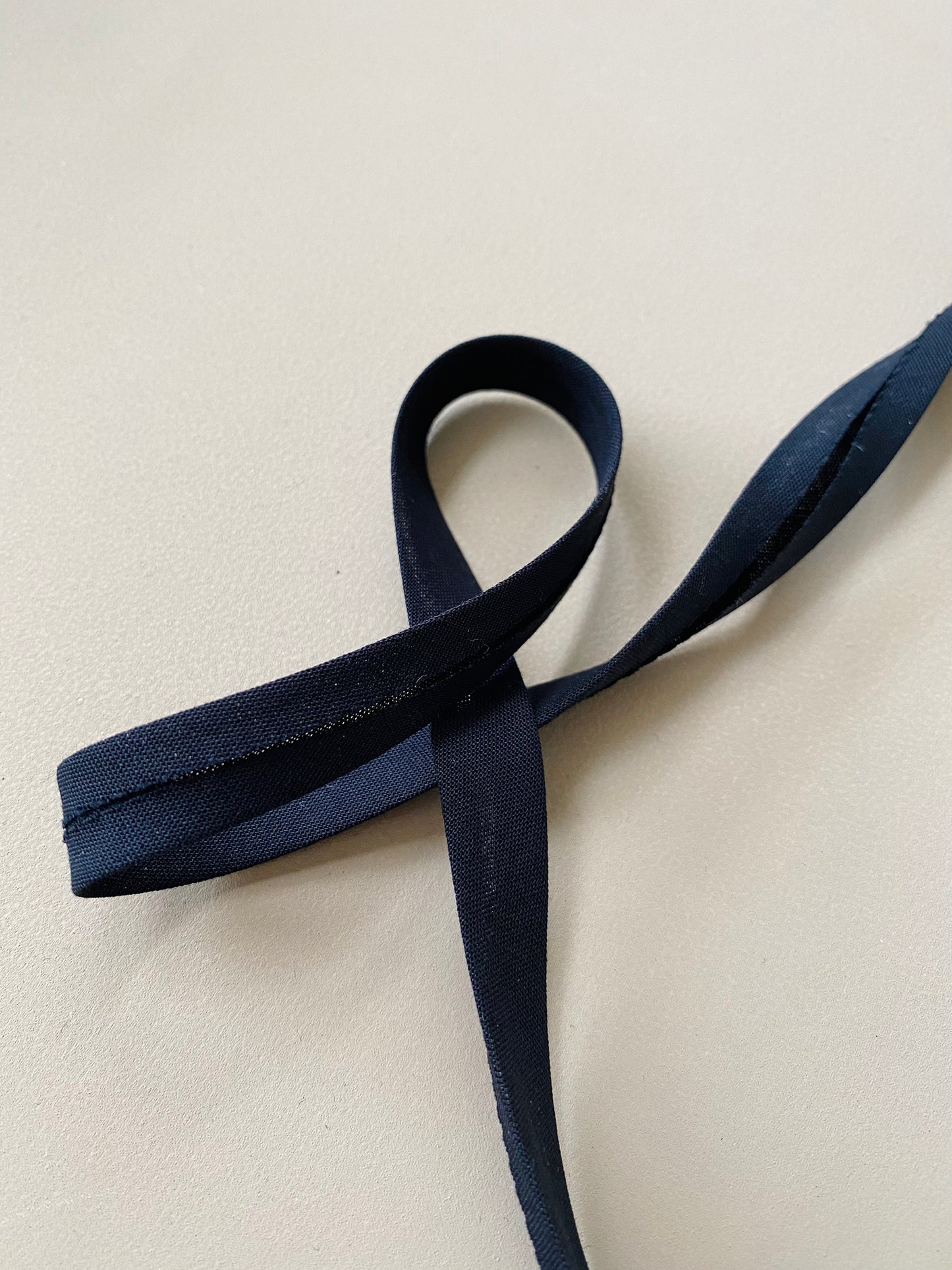 12mm Full Fold Bias Binding Tape - Organic Cotton - Black