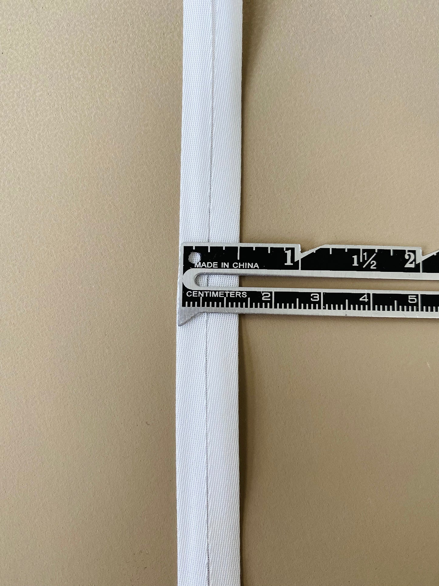 12mm Full Fold Bias Binding Tape - Tencel Twill - White