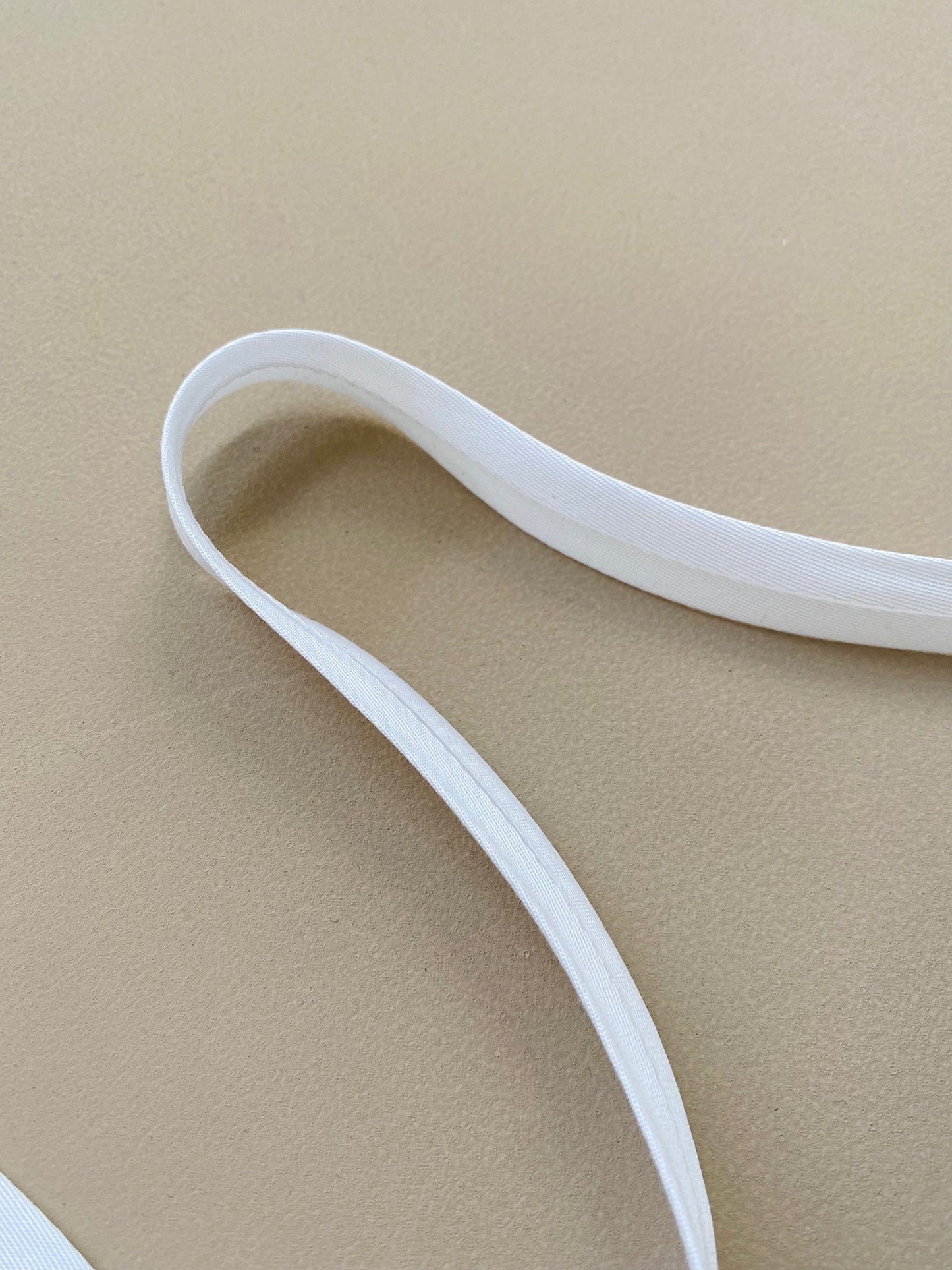 12mm Full Fold Bias Binding Tape - Tencel Twill - White