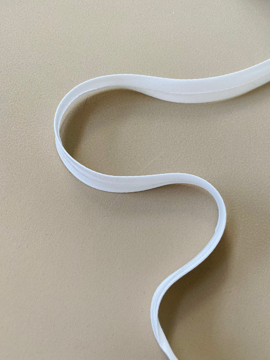 12mm Full Fold Bias Binding Tape - Tencel Twill - White