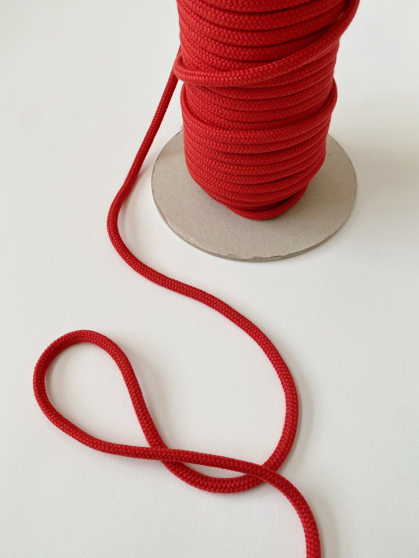 7mm Cord - 100% Cotton - Cherry Red