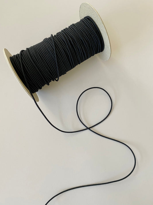 2.2 mm Round Elastic – Black