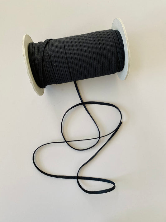 6 mm Flat Elastic – Black