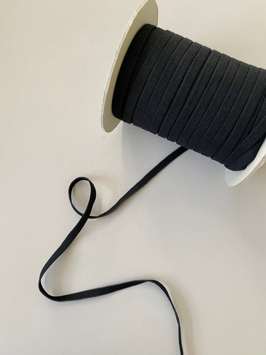 9.5 mm Flat Elastic – Black
