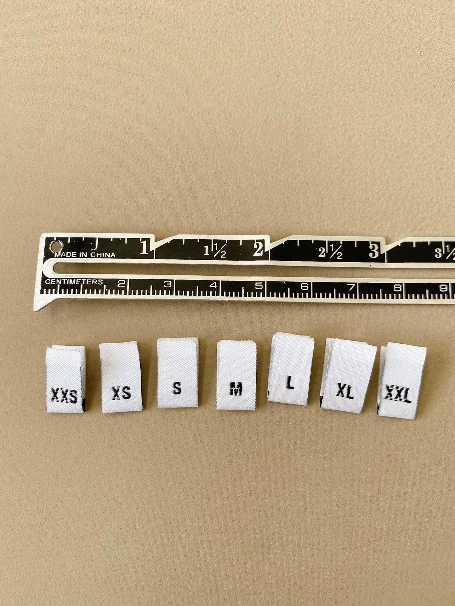 Surplus - Recycled PET Size Labels - Multiple sizes