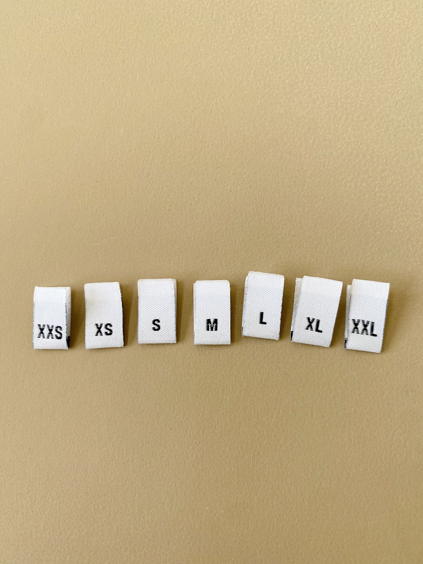 Surplus - Recycled PET Size Labels - Multiple sizes