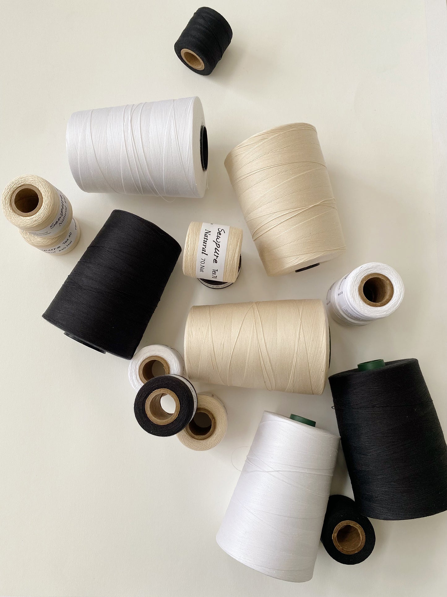 Tex 40 - 100% Organic Cotton Sewing Thread - Black