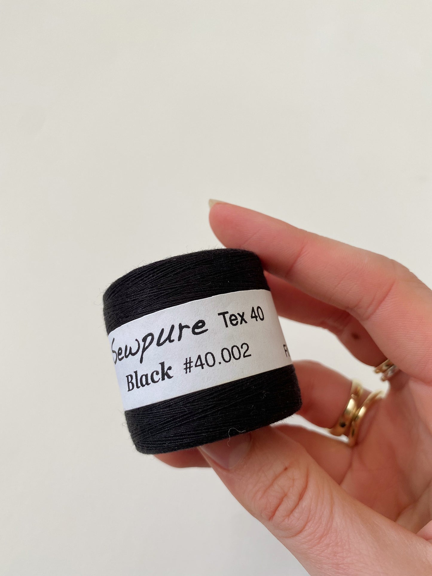 Mini Tex 40 - 100% Organic Cotton Sewing Thread - Black