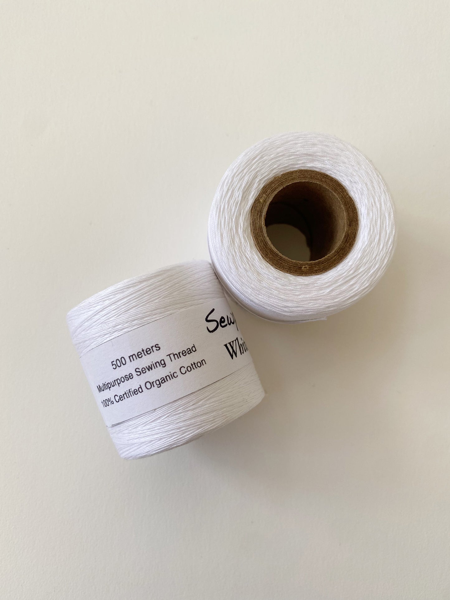 Mini Tex 40 - 100% Organic Cotton Sewing Thread - White