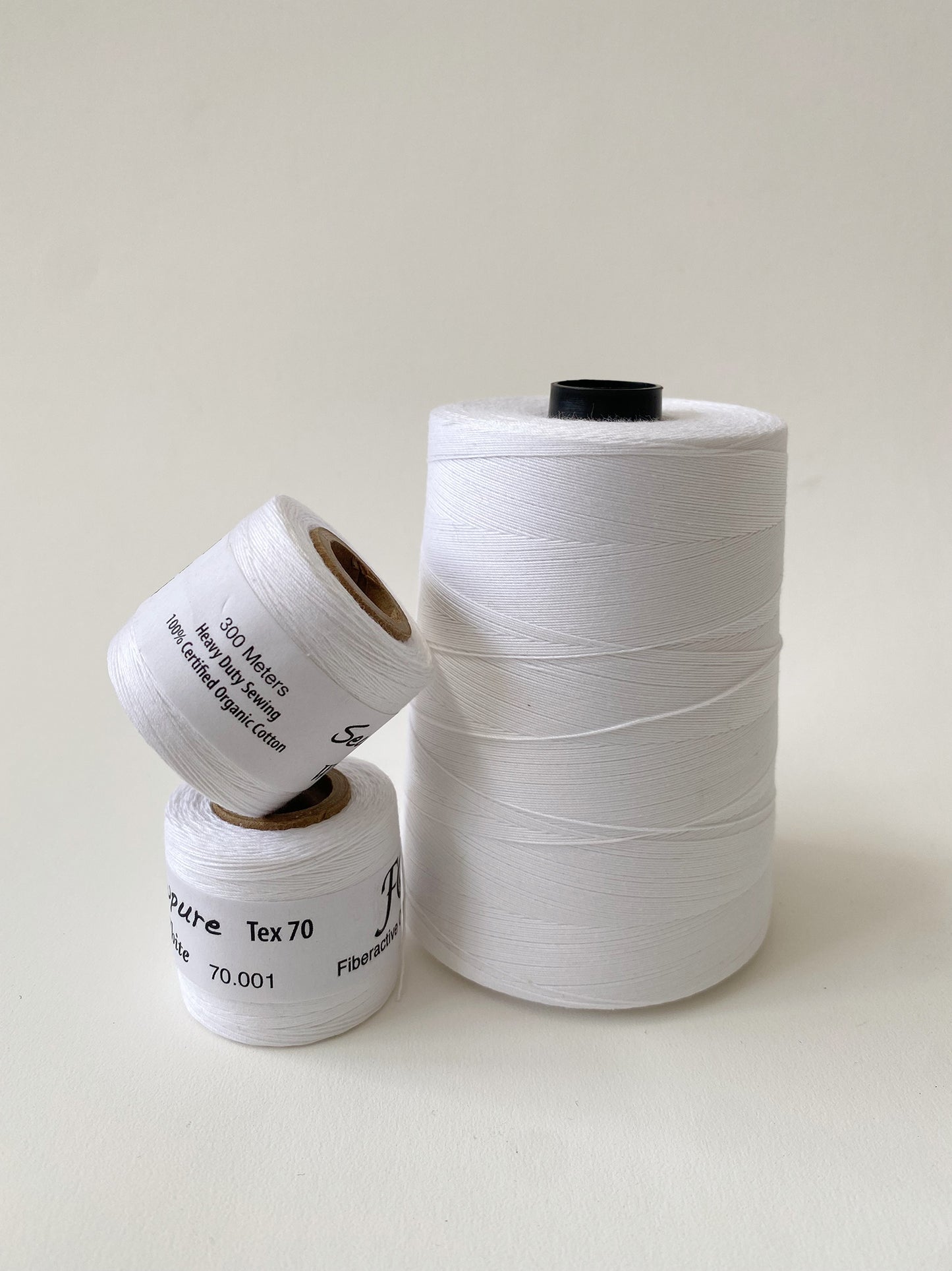Tex 70 - 100% Organic Cotton Sewing Thread - White