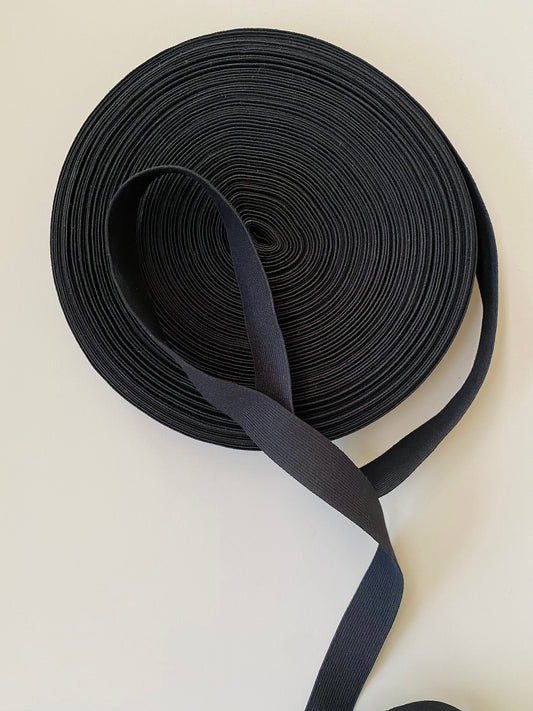 28 mm Flat Elastic – Black