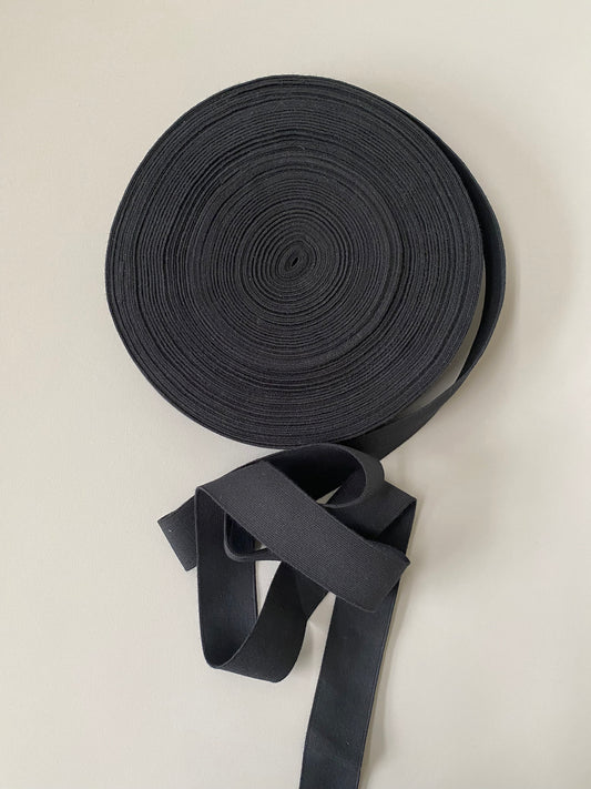 40 mm Flat Elastic – Black