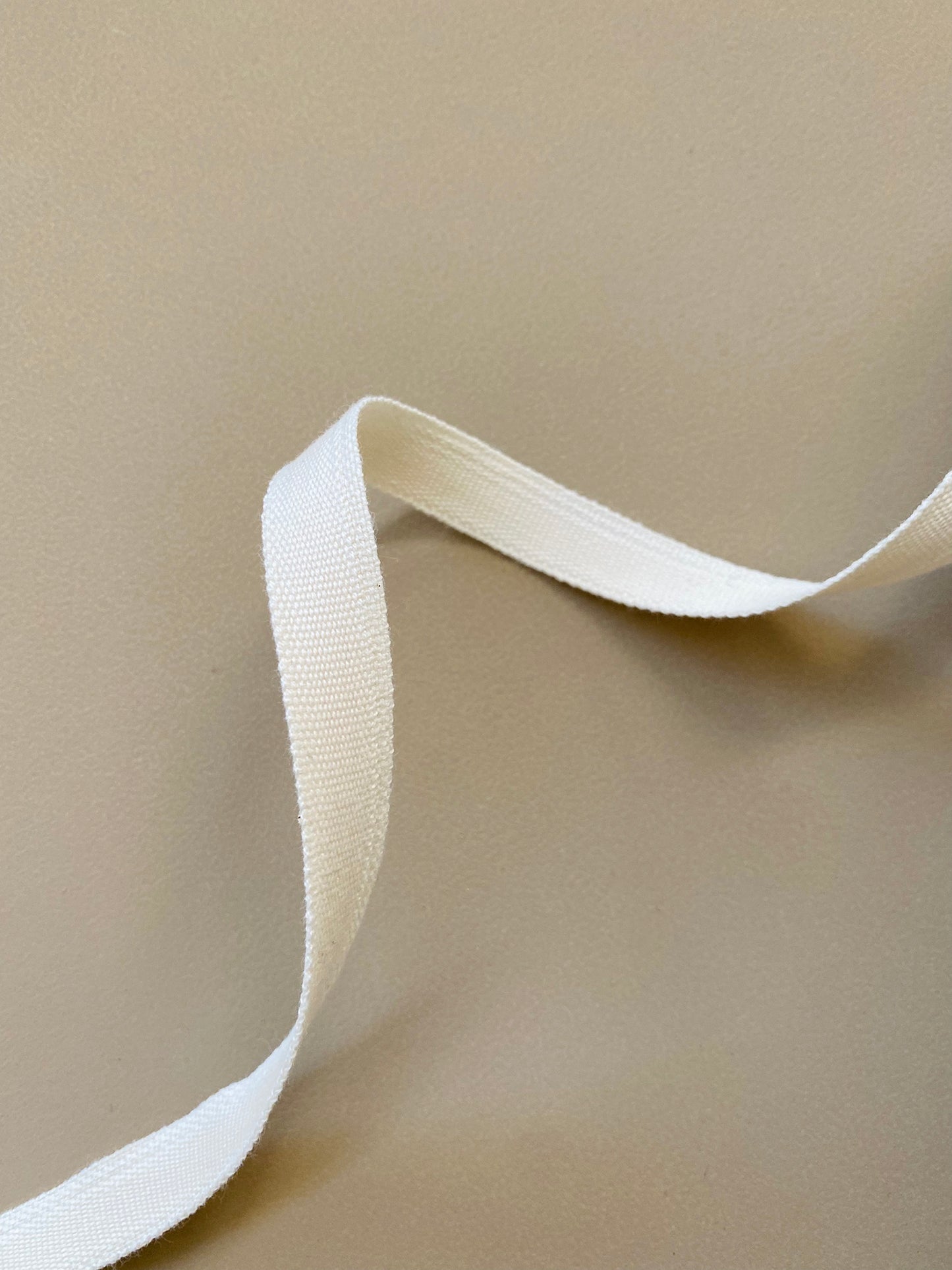 13mm Tape - 100% Organic Cotton - Undyed