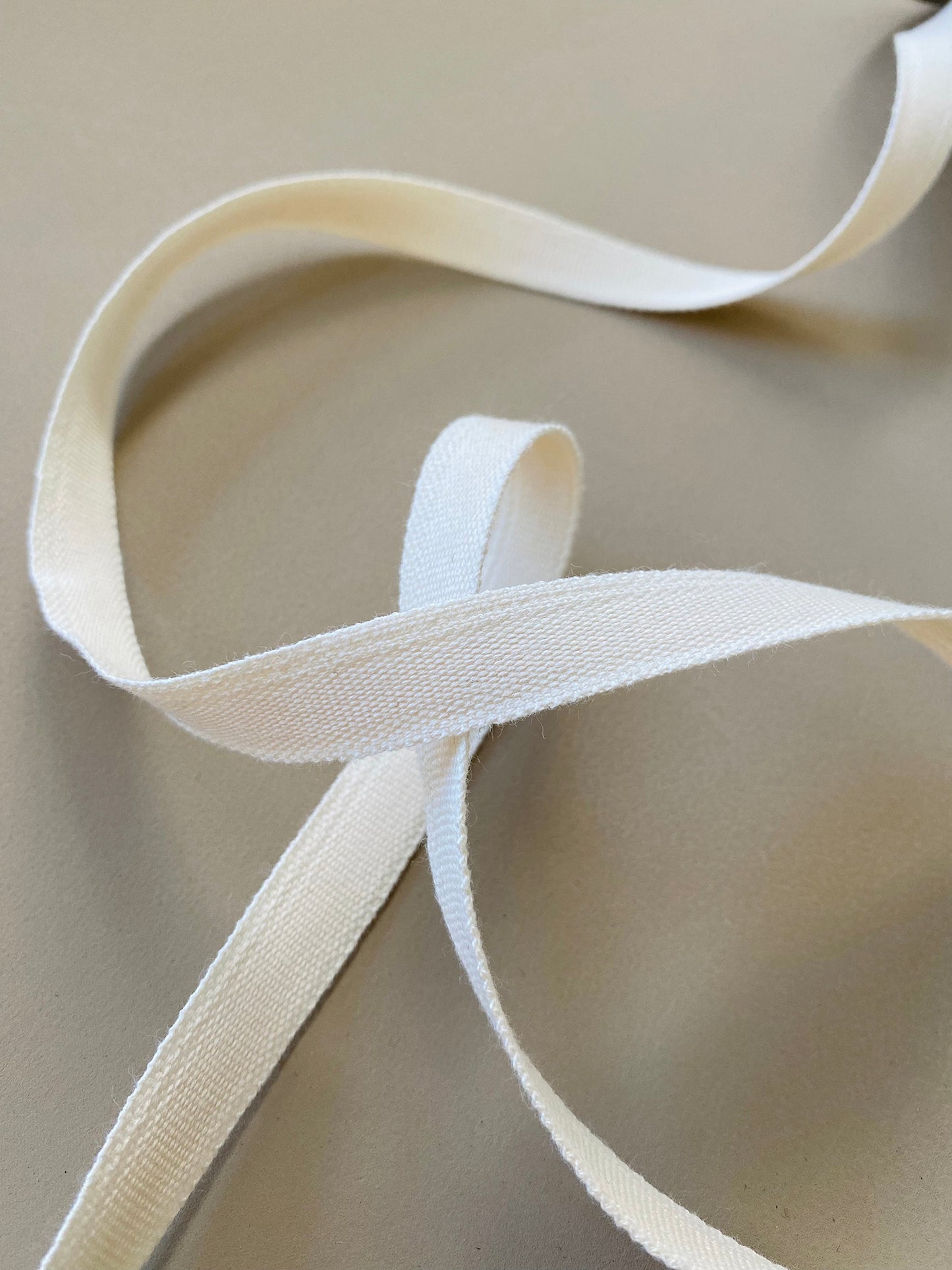 13mm Tape - 100% Organic Cotton - Undyed