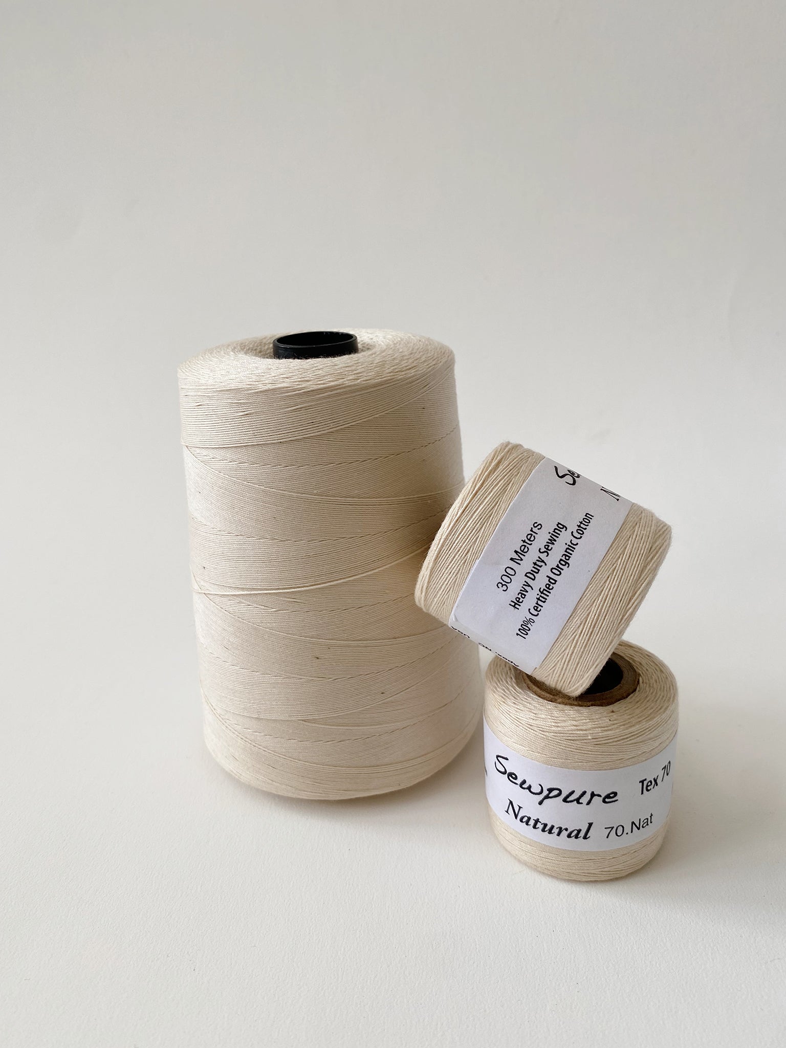 Tex 70 - 100% Organic Cotton Sewing Thread - Undyed